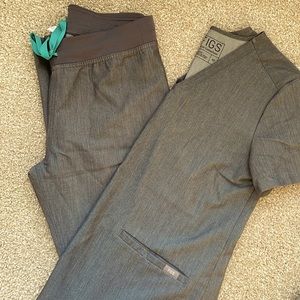 Figs Livingston scrub pants and Catalina 3 pocket scrub top